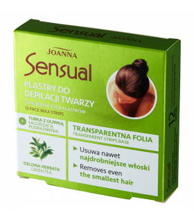 Joanna Sensual Plastry do depilacji twarzy 12 sztuk i Tubka z oliwką łagodzącą podrażnienia 10 ml