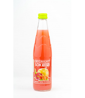 Oryginalny Sok jabłko liczi pitahaja 330 ml