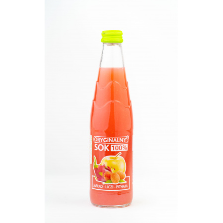 Oryginalny Sok jabłko liczi pitahaja 330 ml