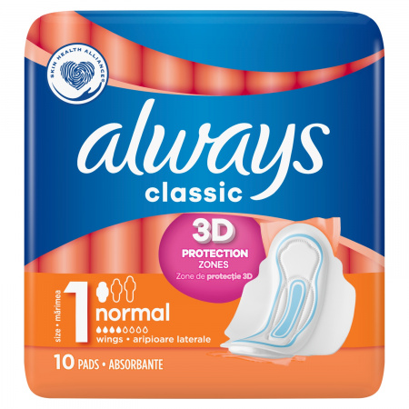 Always Podpaski ze skrzydełkami Classic Normal (rozmiar 1) x10