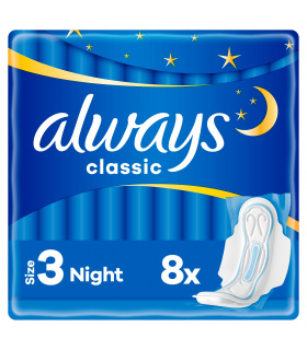 Always Podpaski ze skrzydełkami Classic Night (rozmiar 3) x8