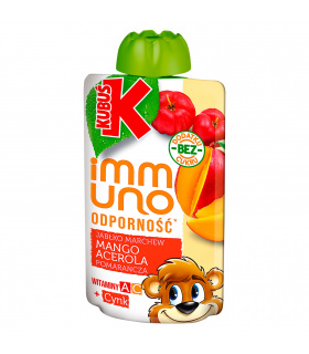 Kubuś Immuno Odporność Mus jabłko mango marchew pomarańcza acerola 100 g