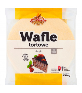 Eurowafel Wafle tortowe okrągłe 130 g