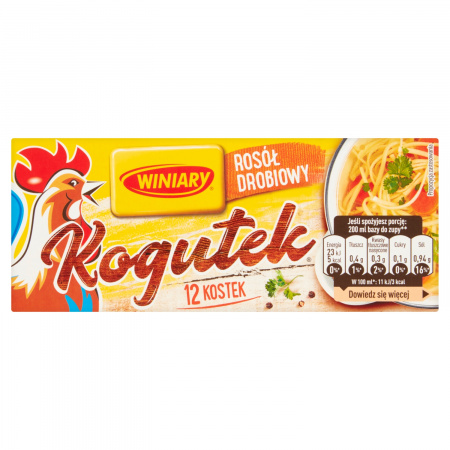 Winiary Kogutek Rosół drobiowy 108 g (12 sztuk)