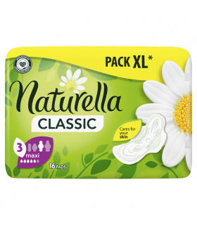 Naturella Classic Maxi Camomile Podpaski ze skrzydełkami x16