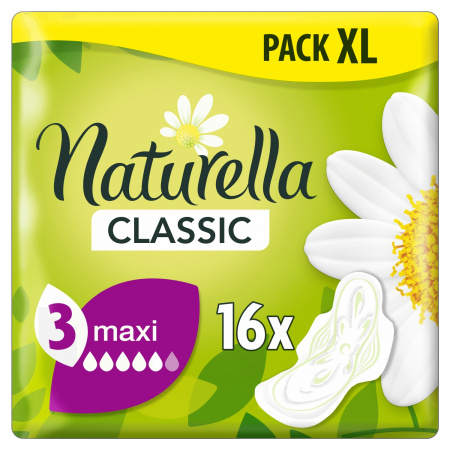 Naturella Classic Maxi Camomile Podpaski ze skrzydełkami x16