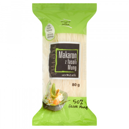 House of Asia Bezglutenowy makaron Vermicelli z fasoli Mung 80 g