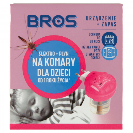 Bros Elektro + płyn na komary dla dzieci od 1 roku życia 40 ml