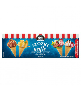 Wafle do lodów stożki 80 g (20 sztuk)