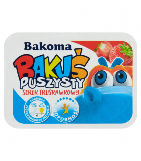 Bakoma Bakuś Puszysty serek truskawkowy 90 g