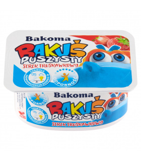 Bakoma Bakuś Puszysty serek truskawkowy 90 g