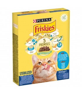 Friskies Sterilized Karma dla kotów z mieszanką łososia i tuńczyka z warzywami 300 g