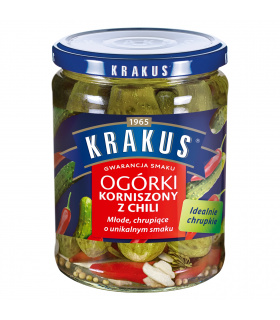 Krakus Ogórki korniszony z chili 500 g