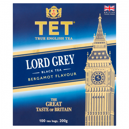 TET Lord Grey Herbata czarna z aromatem bergamotki 200 g (100 x 2 g)