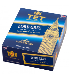 TET Lord Grey Herbata czarna z aromatem bergamotki 200 g (100 x 2 g)