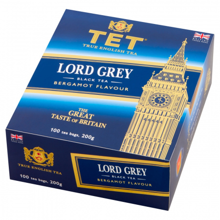 TET Lord Grey Herbata czarna z aromatem bergamotki 200 g (100 x 2 g)