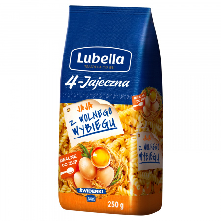 Lubella 4-Jajeczna Makaron świderki 250 g