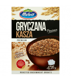 Melvit Premium Kasza gryczana prażona 400 g (4 torebki)