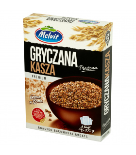 Melvit Premium Kasza gryczana prażona 400 g (4 torebki)