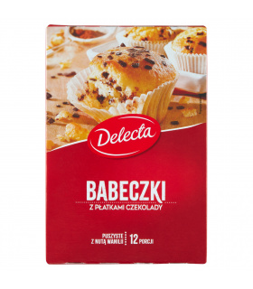 Delecta Babeczki z płatkami czekolady mieszanka do wypieku ciasta 280 g