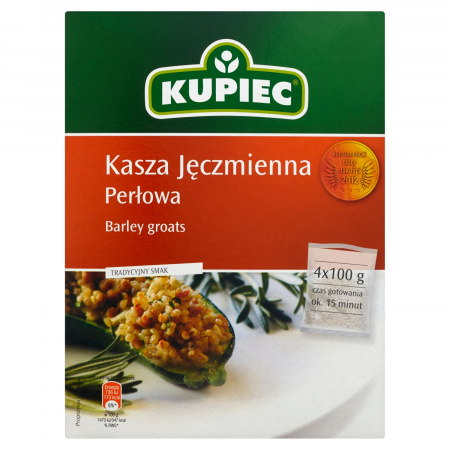 Kupiec Kasza jęczmienna perłowa 400 g (4 torebki)