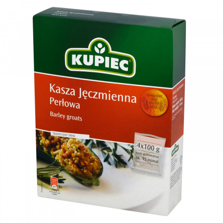 Kupiec Kasza jęczmienna perłowa 400 g (4 torebki)