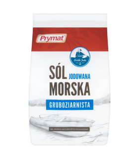 Prymat Sól morska jodowana gruboziarnista 900 g