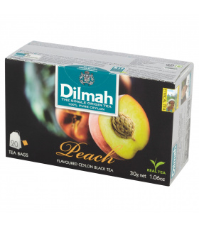 Dilmah Cejlońska czarna herbata z aromatem brzoskwini 30 g (20 torebek)