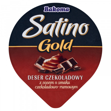 Bakoma Satino Gold Deser czekoladowy z sosem o smaku czekoladowo-rumowym 135 g