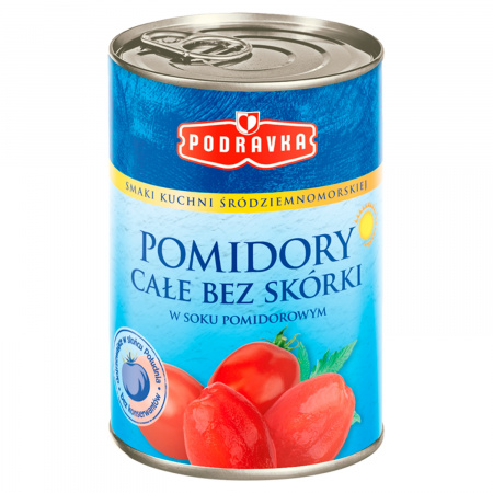 Podravka Pomidory całe bez skórki 400 g