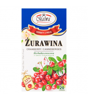 Malwa Herbatka owocowa żurawina 40 g (20 x 2 g)