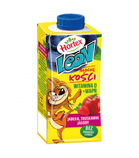 Hortex Leon Napój wieloowocowy jabłka truskawki aronia jagody 200 ml