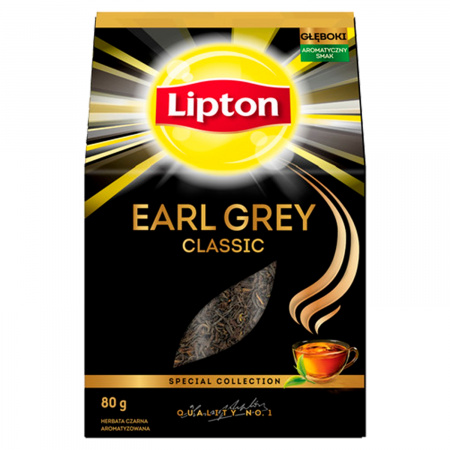 Lipton Earl Grey Classic Herbata czarna aromatyzowana 80 g