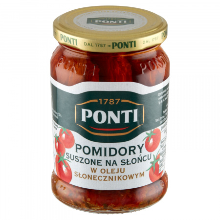 Ponti Pomidory suszone na słońcu w oleju słonecznikowym 280 g